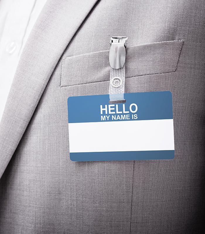 Hello My Name Is Badge - Tradeshow Services - Brighter Side Marketing